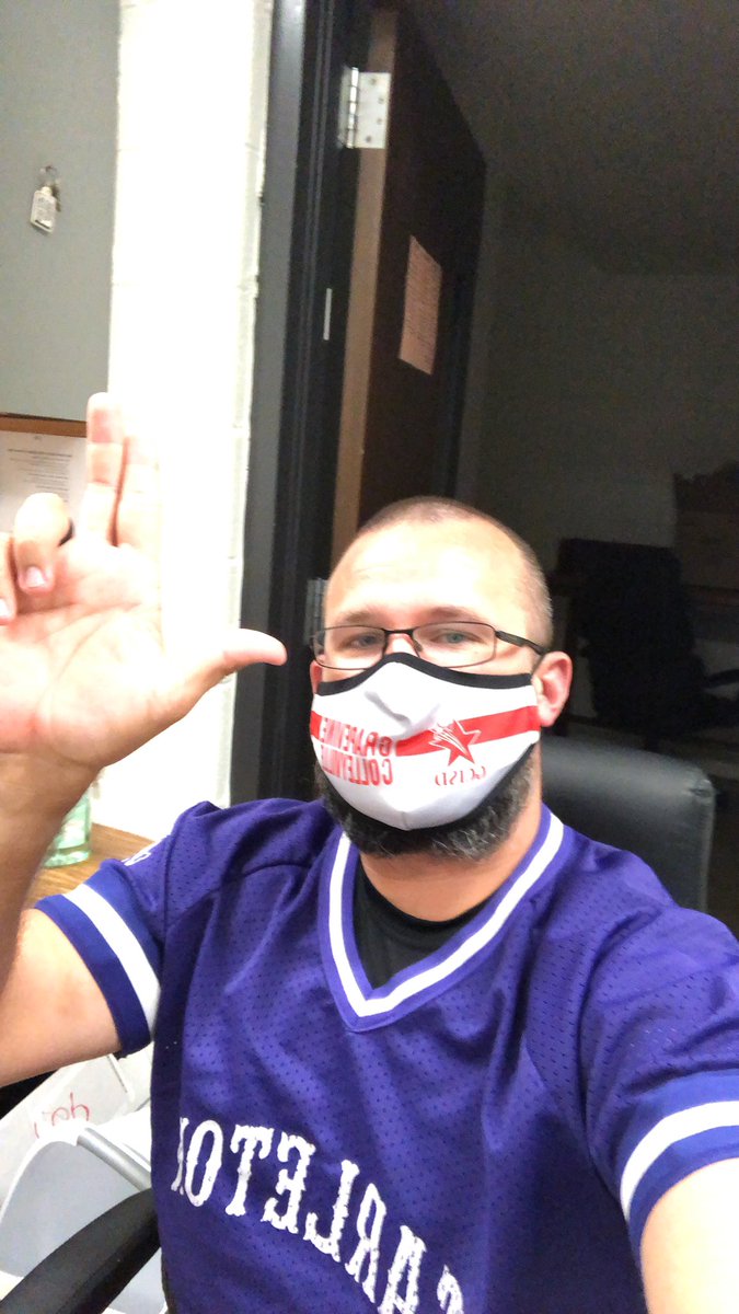 CoachKrauseCTMS's tweet photo. Representing @TarletonState during National College Colors Day!! @TarletonSports @TarletonBase #TarletonColors #TarletonState #bleedpurple https://t.co/2zGBDfnHE6