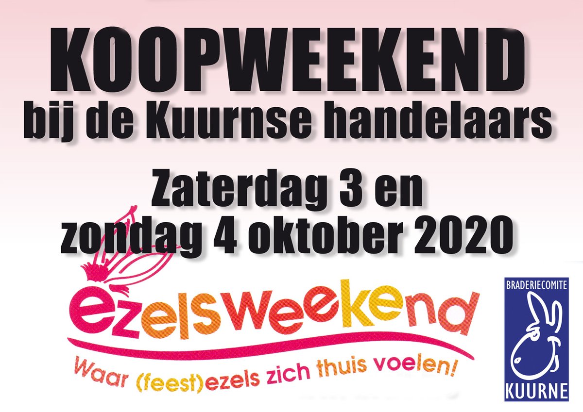 bra3kuurne's tweet photo. EZELSWEEKEND KUURNE
======================
Meer info: https://t.co/gqnwKU7PoW https://t.co/TIs6bvQWs4