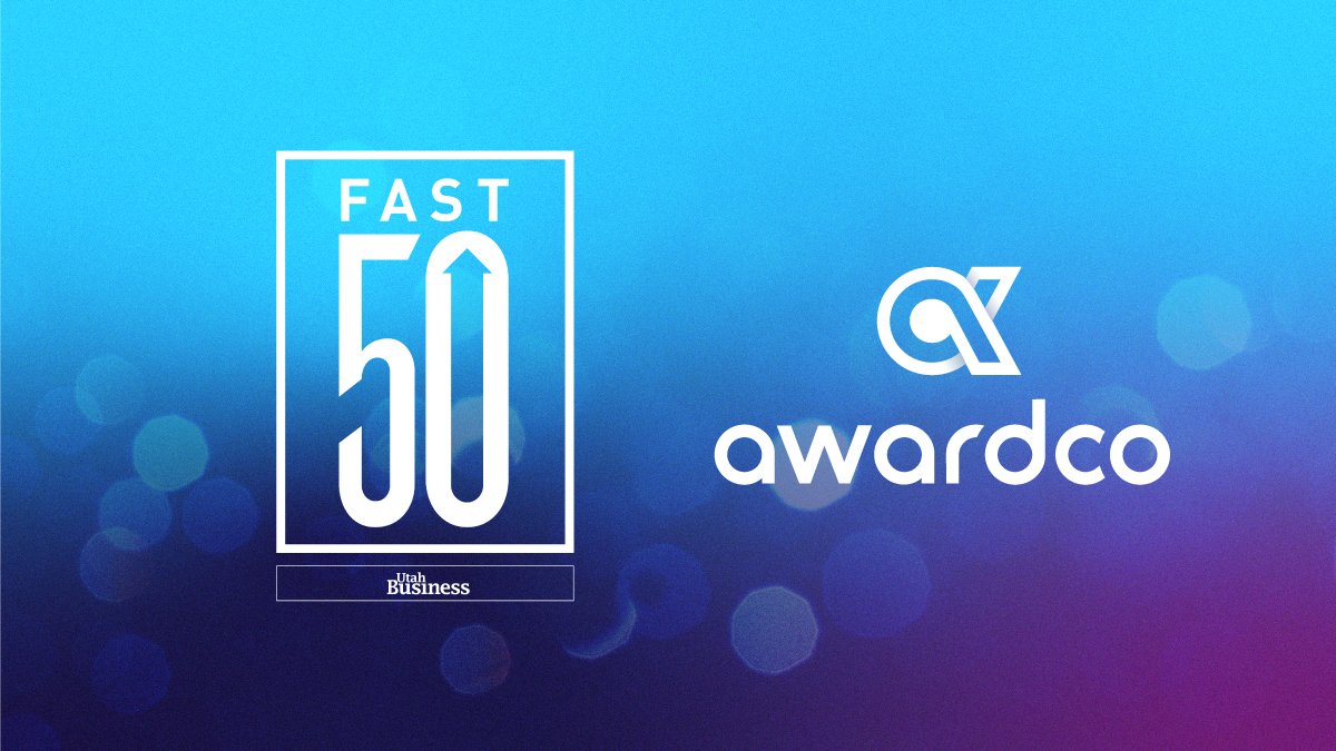 awardco's tweet photo. The good things keep on coming! We’ve been recognized as one of the fastest growing companies in Utah by Utah Business. We’re grateful to all our employees and customers who have contributed to this amazing trajectory. https://t.co/j5lmED3Ky2 #awardco #utahbusiness #ubfast50 https://t.co/mf1yJ7o2fT