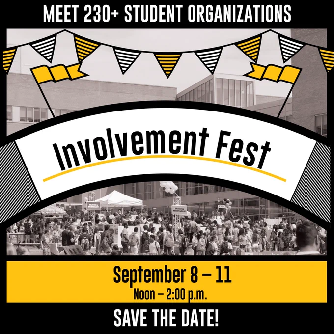 Involvement Fest flier. September 8-11 noon-2 p.m.