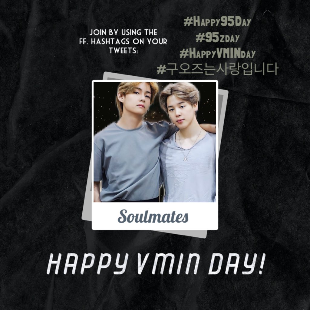 today's sept. 5 (9/5) w/c means it's officially 95z day!!! HAPPY VMIN DAY!!!  Join and tweet about our beloved soulmates  #Happy95Day #95zday #HappyVMINday #구오즈는사랑입니다