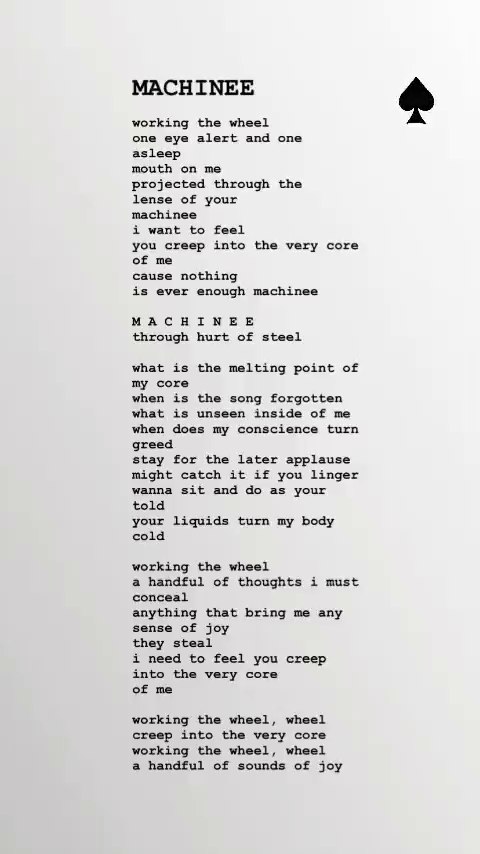 iambountyfan's tweet photo. .@ionnalee; #MACHINEE lyrics from ionnalee’s instagram story. listen on @Spotify: https://t.co/34hgNwWObn ♠️ https://t.co/lZSKxMToRU