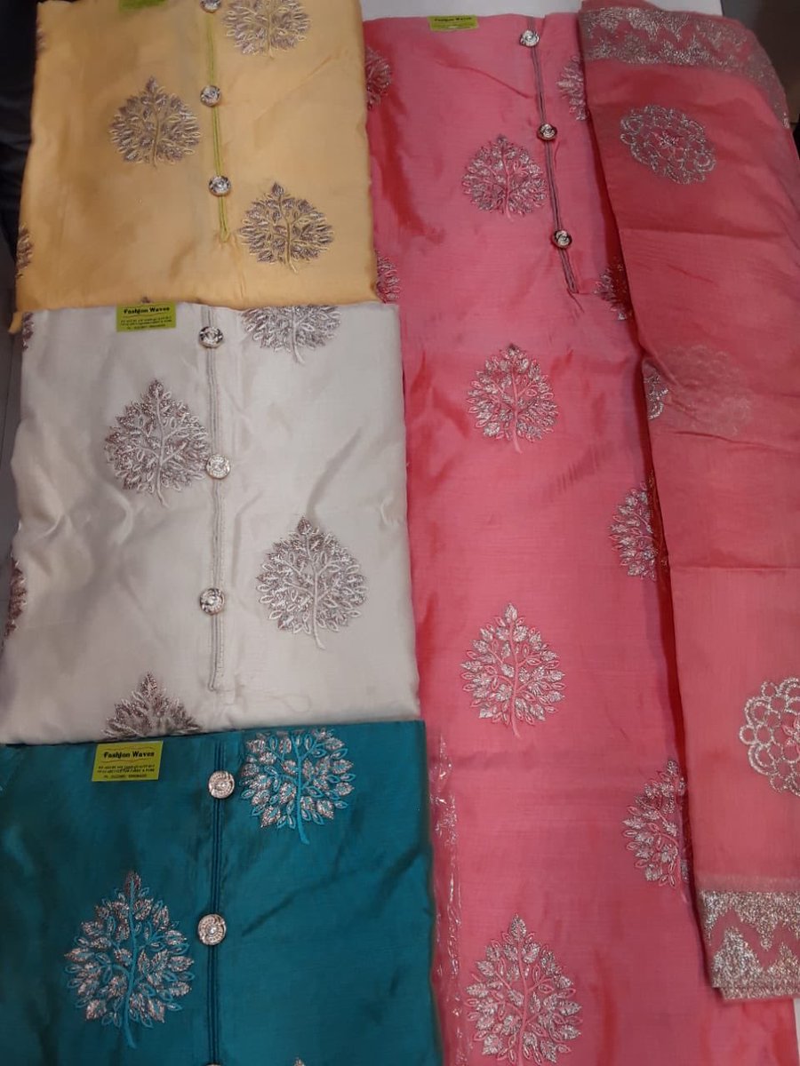 A friends business has been hit real hard by pandemic. He has amazing salwar materials, so I have promised to help market his merchandise Chanderi silk with lining 999/- (inclusive of courier)Pls RT & spread word, tomorrow I will add more variety. Can be couriered PAN India