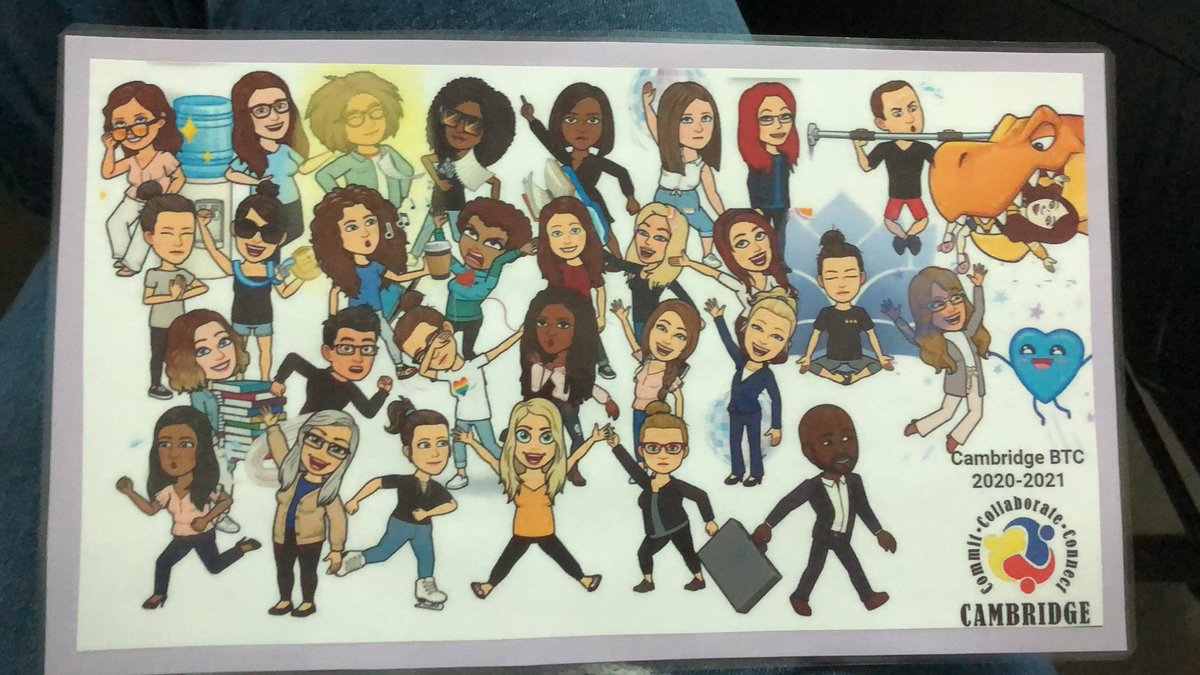 ms_zimmer's tweet photo. Finally got to pass out these group bitmojis I made to teachers! #cambridgecares @HumbleISD_CAM @HumbleISD https://t.co/AOzE2oC0E4