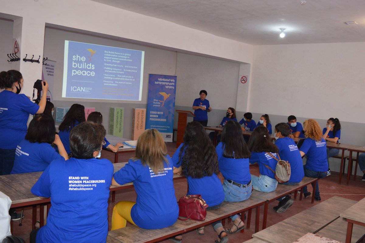 WFD_NGO's tweet photo. As a member of International Civil Society Action Network (ICAN), Women for Development NGO also joined the "She Builds Peace" campaign, launching an event for more than 32 youths from the beneficiary communities. 
See more by the following link: https://t.co/gVC4DURI2J https://t.co/zwHWSmZzS4