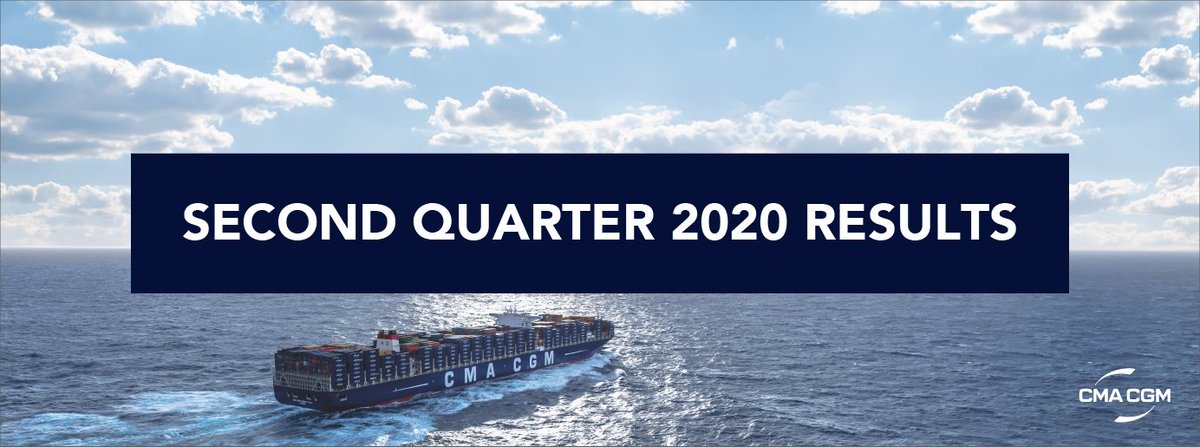 Second Quarter 2020 Business Activity - A strong operating performance with a further improvement
>> cmacgm-group.com/en/news-medias…

#Q2Results #Finance #Shipping #Logistics