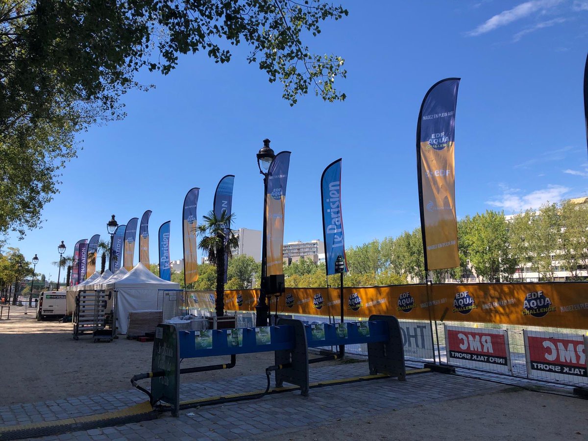 FFNatation's tweet photo. Le bassin de la Villette se prépare pour accueillir l’étape de l’#EDFaquachallenge paris.
🎥 Les courses seront à suivre en direct sur la page Facebook de la #ffnatation
Samedi 17h00 👉 5km
Dimanche 9h00 👉 1,250km
Dimanche 14h00 👉 2,5km
#eaulibre #Paris https://t.co/UndZgrNXlQ