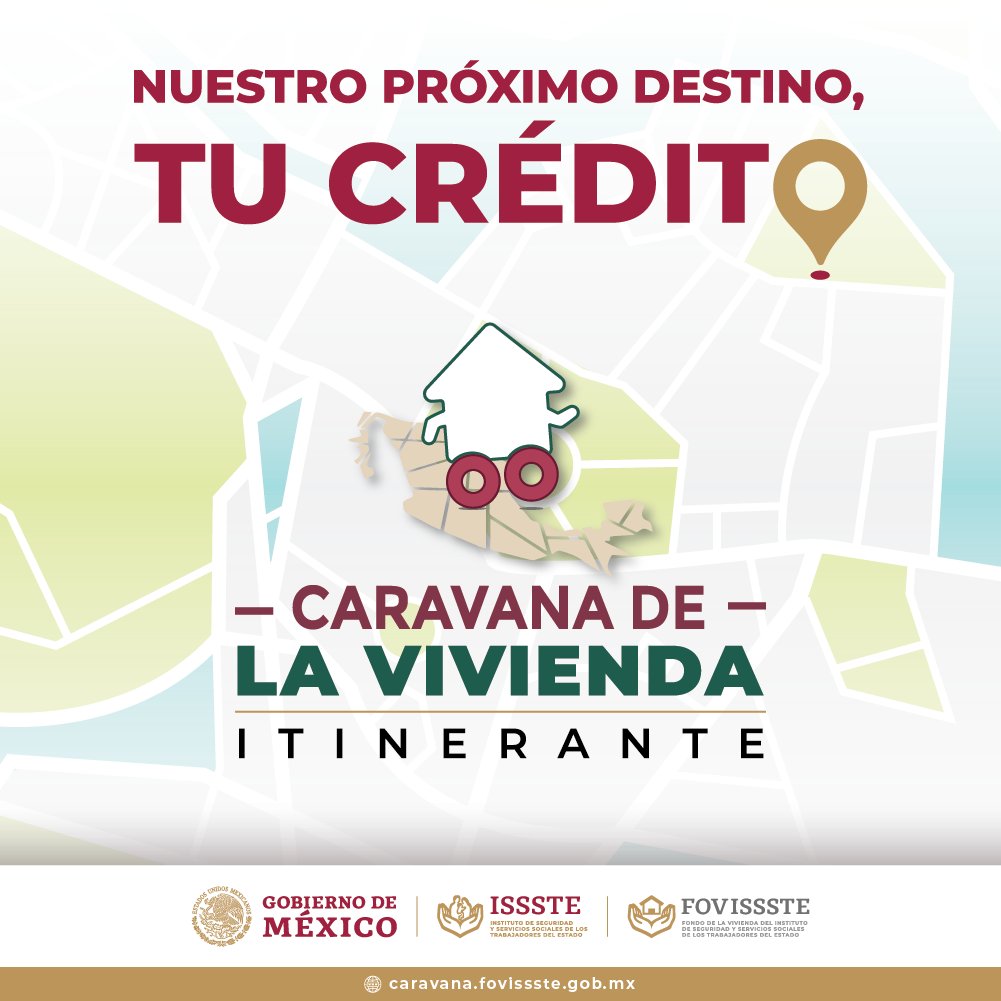 Regresó la Caravana de la Vivienda y ahora en su modalidad Itinerante. Acércate para solicitar tu Crédito Hipotecario FOVISSSTE.
caravana.fovissste.gob.mx 

#Caravana #Vivienda #FOVISSSTE #CréditosFOVISSSTE