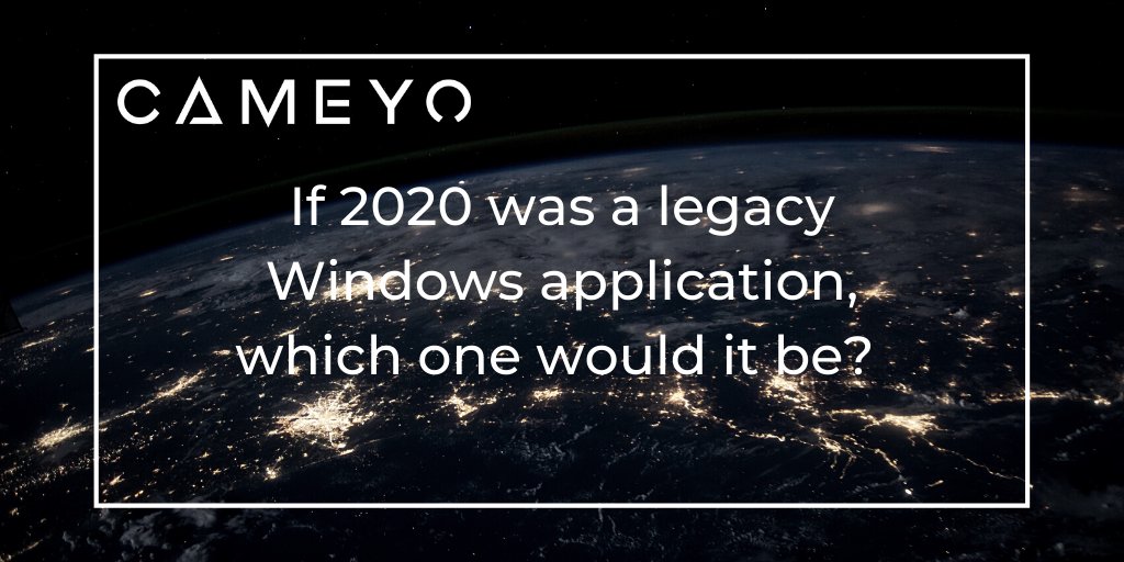 cameyoco's tweet image. If 2020 was a legacy Windows application, which one would it be? 

#AppVirtualization #ApplicationVirtualization #VirtualDesktops