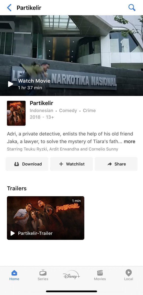 Mantep @PartikelirMovie ada di Disney+ 😂 Emang selevel sama Avengers: End Game nih film gue.