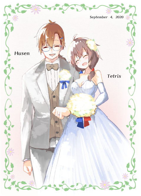 「#甘テト結婚式
ウェルカムボード描かせていただきました。
最高の結婚式をありがと」|ななてる🤖アルマちゃん隔週金曜更新のイラスト