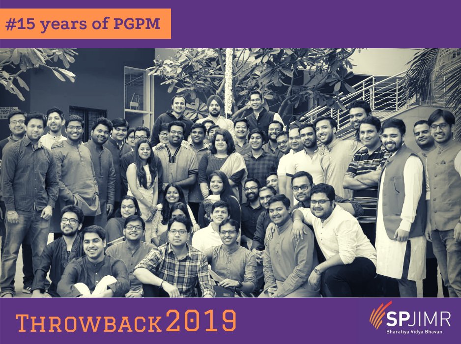 PGPM_SPJIMR's tweet photo. Here are some throwback pictures of PGPM co'2019 capturing a few special moments of their MBA journey. We hope to see you all tomorrow for the #15yearsofpgpm celebrations from 6PM to 7PM. If you haven’t registered yet, please do so now by hitting this link https://t.co/OvelJXG3ir https://t.co/mzKz8Xb7Te