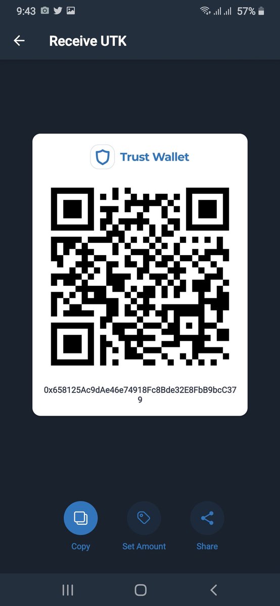 Rupkothaaa's tweet photo. @TrustWalletApp @UTRUST @AlternativeAir UTK address: 0x658125Ac9dAe46e74918Fc8Bde32E8FbB9bcC379 https://t.co/4rG4Rrg2vj