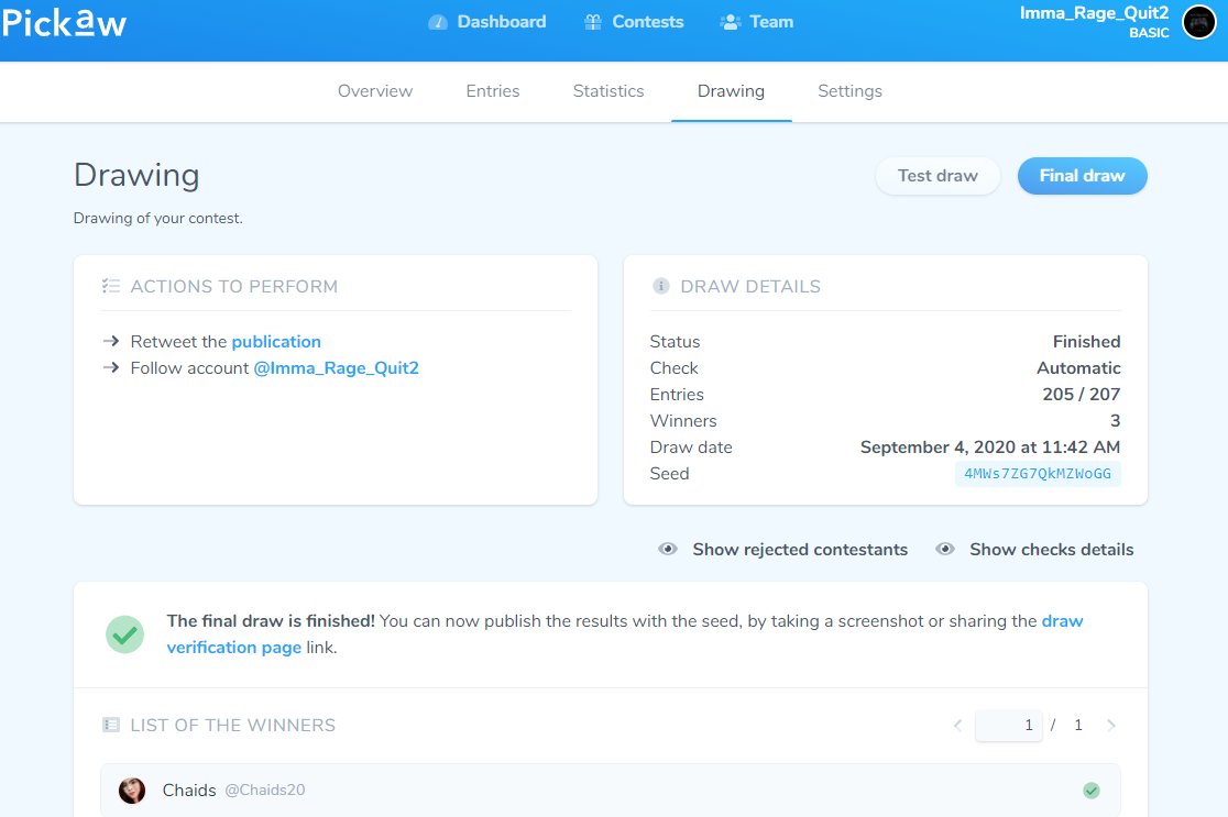 And The Winner Is @Chaids20

Congrats Friend