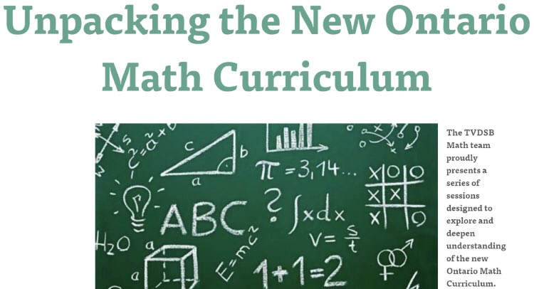 Hey <a href="/TVDSB/">Thames Valley DSB</a> Join us in Wednesday or Thursday next week to explore the new Ontario Mathematics Curriculum. Follow the link for more information. #TVDSBMath                         sway.office.com/jad0d3fjkZn1lX…