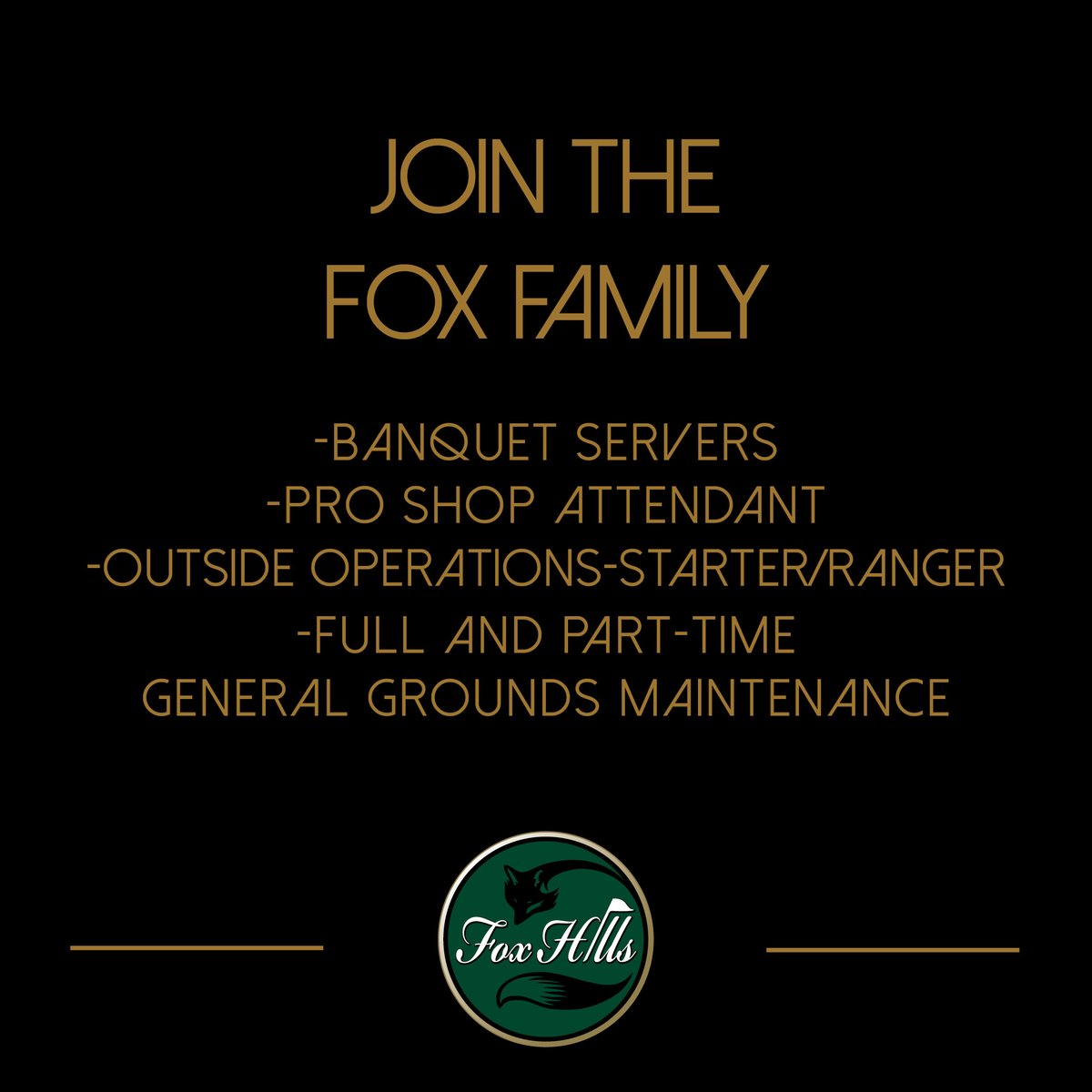 Now Hiring smiling faces! Apply here foxhills.com/contact-us/emp…