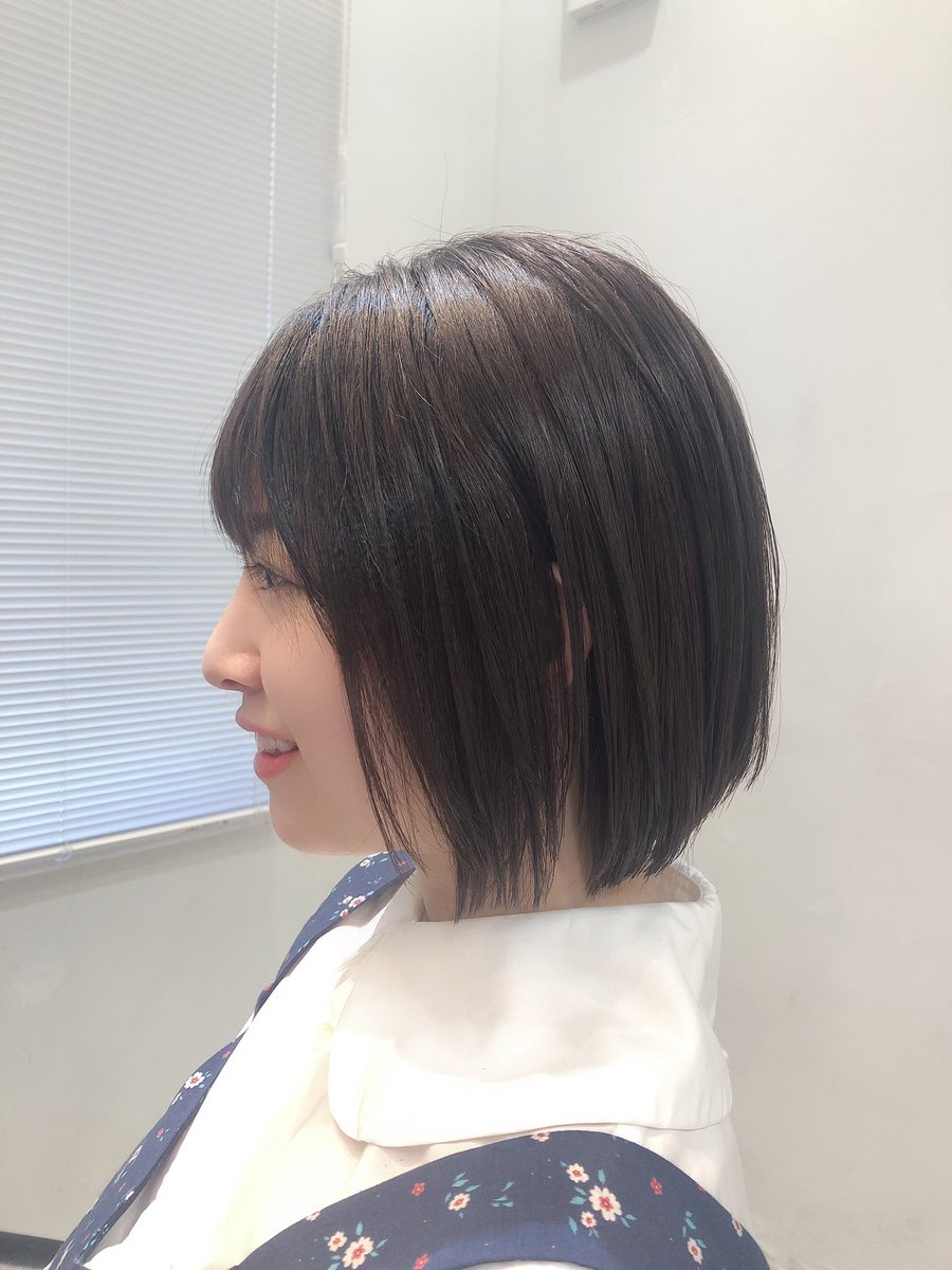 鮭山未菜美 No Twitter 髪の毛全部お任せしたら触覚作って パープル系のアッシュでレイヤー入れたボブにしてくれたンゴ W 誰かの 髪型にめっちゃ似てる と思ってずっと考えてたけど篠田麻里子だった