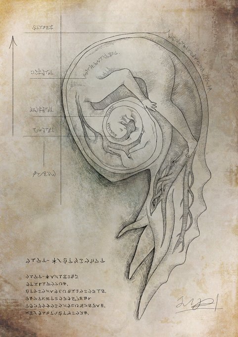 かれらの育つ姿を見てみたいから描くんですよね
#森の奥の廃屋にて 