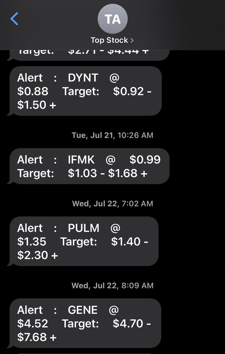 NotAlerts's tweet image. Highlighting $GENE and $DYNT here #TopStockAlerts