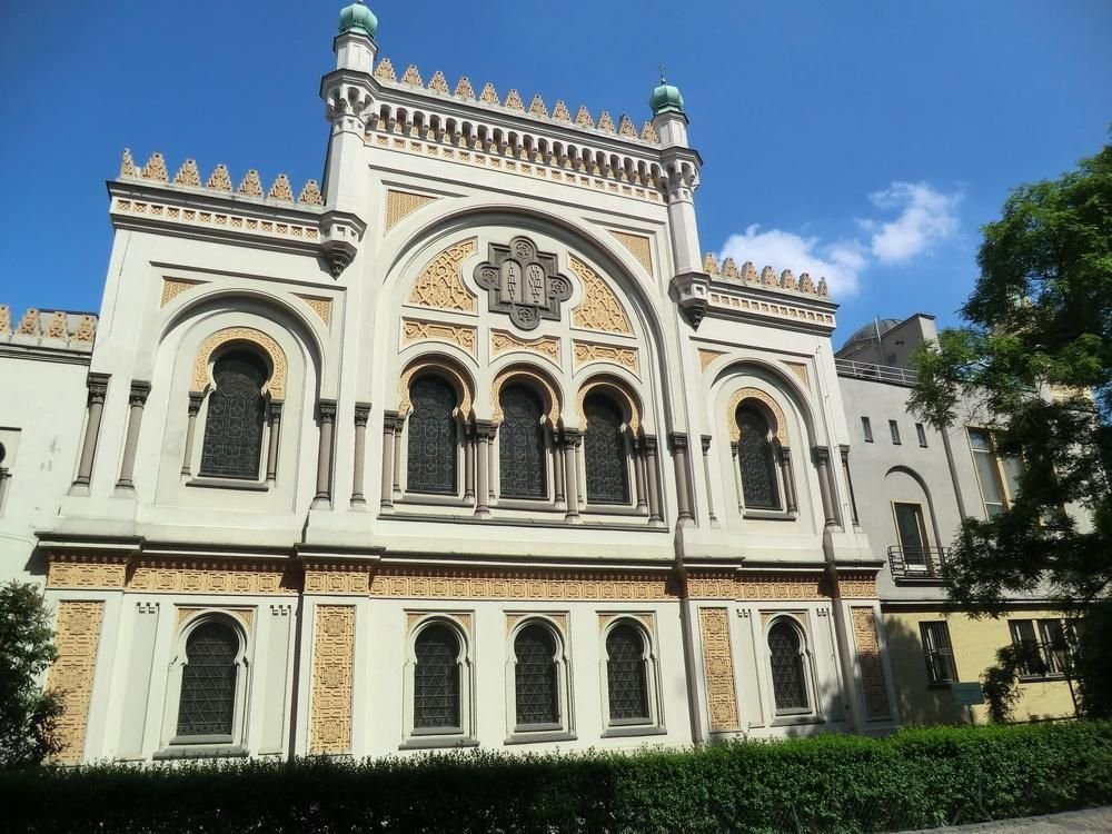 The Spanish Synagogue was built in 1868 in Prague.Its name refers to its Moorish Revival design rather than the congregation, who were German-speaking Jews.[It is the most beautiful synagogue in the world, ngl]