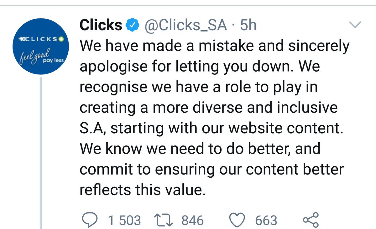 Singatwa13's tweet photo. Clicks must apologize by giving every woman with natural hair a voucher to buy natural hair products to the value of R1000, they insulted our hair, they must pay.......If not they will lose us to Dischem permanently!
#clicksmustfall
#clicks https://t.co/Yc1xW6Mbnz