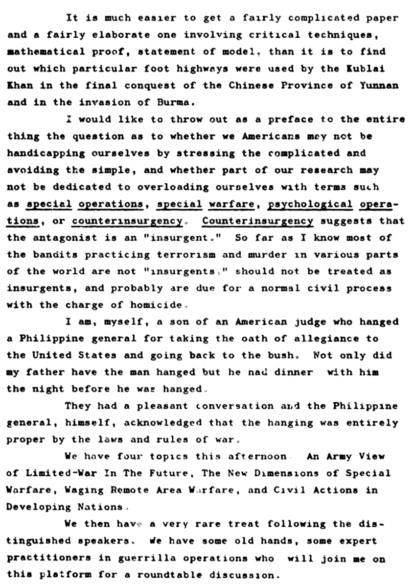 measure7x's tweet photo. 'I am myself a son of an American judge who hanged a Philippine general for taking the oath of allegiance to
the US &amp; going back to the bush. Not only did my father have the man hanged but he had dinner with him the night before he was hanged' -Linebarger

https://t.co/XXtXxXpS1y https://t.co/l8aTerBfxf