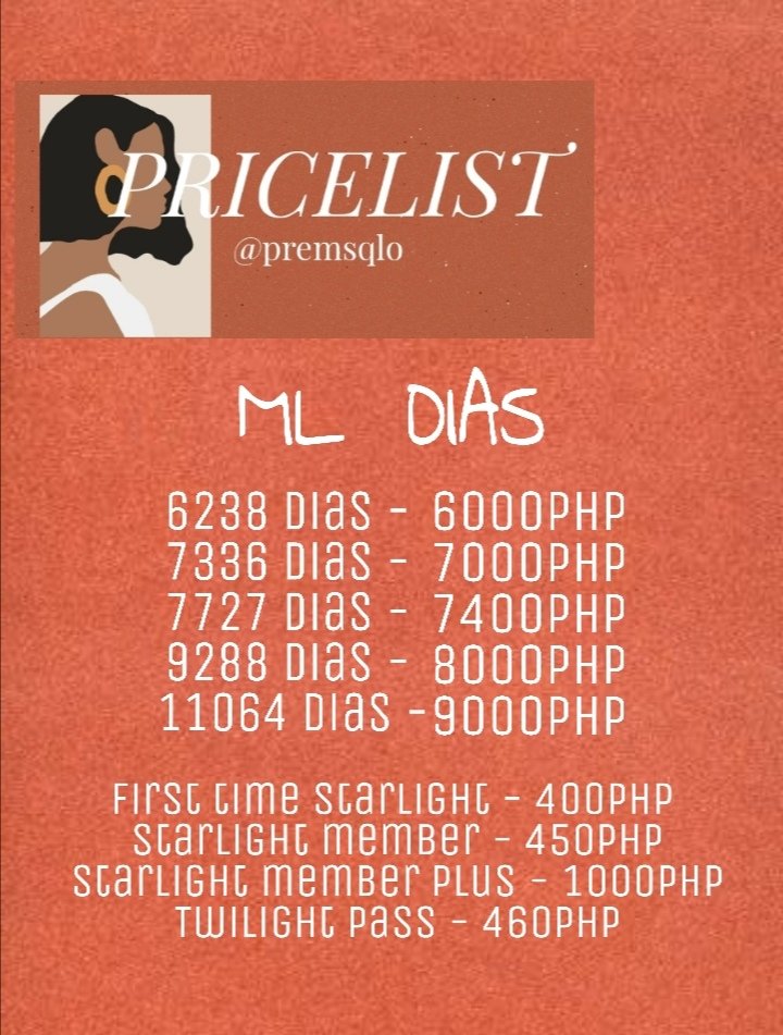 premsqlo's tweet photo. here's our updated pricelist! 🤗

ML Dias

avail now! DM me💌 https://t.co/AZyXa9m2iP