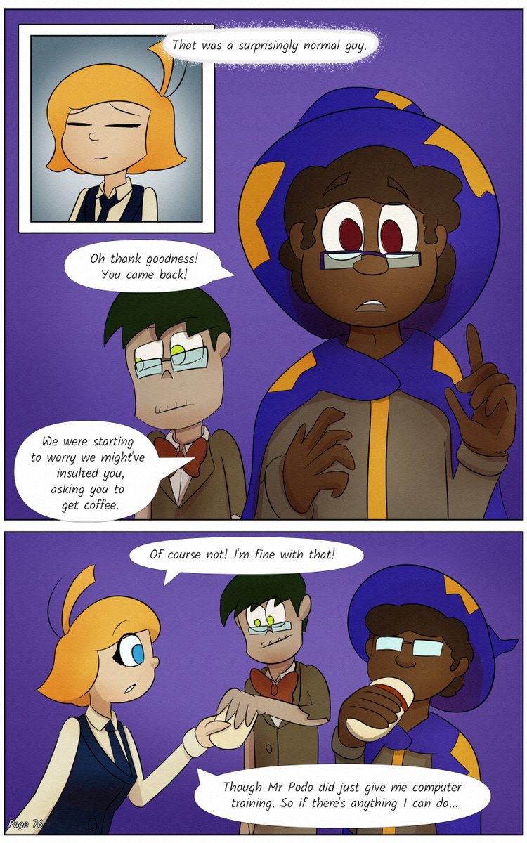 mister_spaceman's tweet photo. New pages for Oddy's Office!
Chapter 5: Work Day, page 76-78

Tapas:
https://t.co/HzzjzrLtuG

Webtoon:
https://t.co/A5zpqIrxl4

#Oddysoffice #webcomic #WebtoonCanvas  #tapas #digitalart #CalliopeMagazine https://t.co/nPprx0exPI