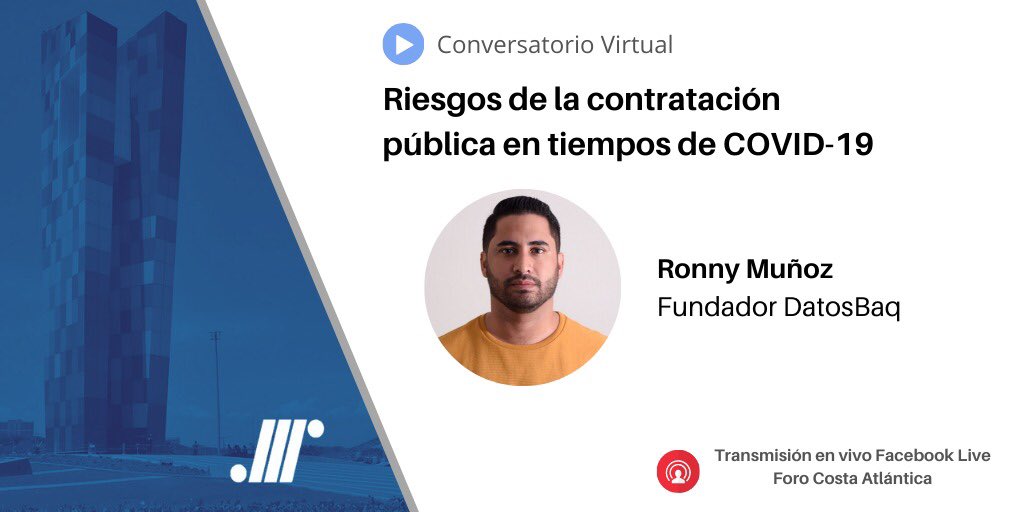 forocosta_'s tweet photo. 🔴#EnVivo | Ronny Muñoz de @Datos_baq dice: "Con esta iniciativa de DatosBaq buscamos que las personas entiendan de manera rápida y clara lo que pasa en el departamento del Atlántico y Barranquilla.” @Ronymunozr 

https://t.co/8wXY8EkCVd https://t.co/O8QjaguhTD