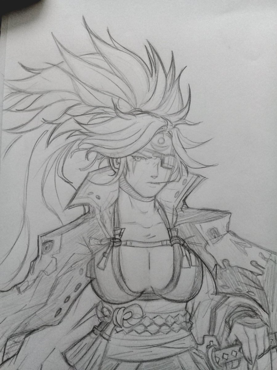 Mary12360008011's tweet photo. Baiken sketch 
#GuiltyGear #sketch #ggxrdrev2 #baiken https://t.co/nNdUOoAaym