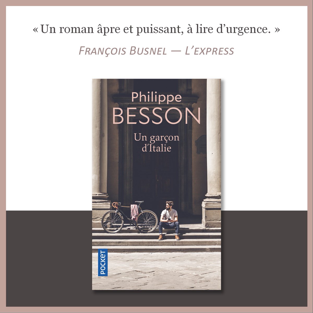 Pocket_Editions's tweet image. ✨ Préparez-vous à accueillir chez vous "Un garçon d’Italie" de Philippe Besson, enfin disponible en poche chez Pocket !
👉 bit.ly/3gPFk9m

📕 Un roman d'amour à trois voix, d'une beauté grave.

#philippebesson #besson #ungarçonditalie #enlibrairie