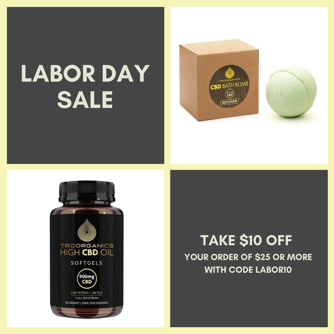 TruOrganicsCo's tweet photo. Labor Day Sale is happening now! Use promo code LABOR10 to take $10 off your order of $25 or more. https://t.co/V4wjfXzrJi https://t.co/0O4sNcctx5