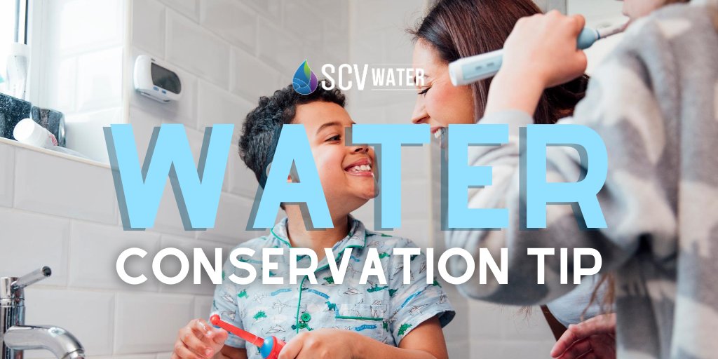 scv_water's tweet photo. #ConservationTip: Keep the faucet off while you are brushing and shaving until youβre ready to rinse. For more #WaterConservationTips, visit: https://t.co/F7odpqJxHR #SCVWater https://t.co/fgoGrOdFG2