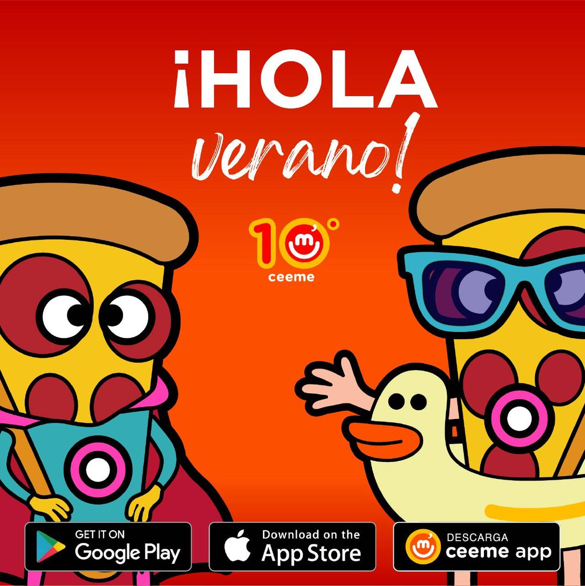 pizzeriaceeme's tweet photo. ¡Hola verano! Disfruta de nuestros productos y de Ceeme.

iOS: https://t.co/UlYVCzMyTd
Android: https://t.co/dLOtE4WJqZ
#pilardelahoradada #pizzeriaceeme #alicante #pizzeriaCe https://t.co/f8eCrR0maq