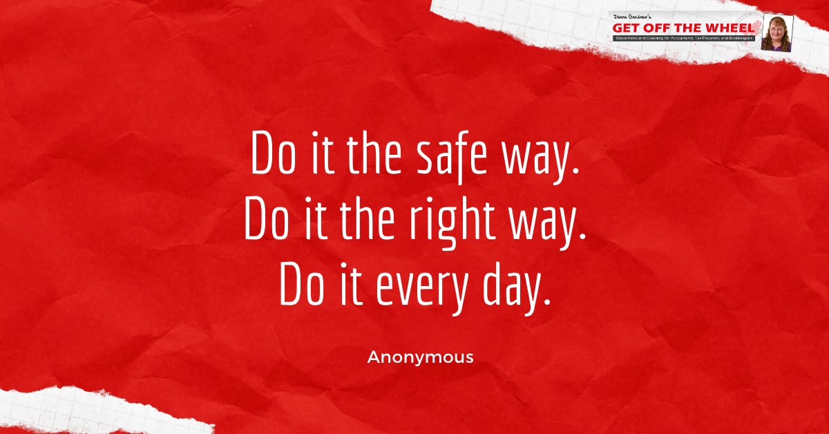 getoffthewheel1's tweet photo. Sometimes this is easier said than done.

Comment and share with us some of the ways your #accountingoffice implements #workplacesafety.
#accountants #businesstips #smallbusiness https://t.co/xd3LcaEKZR