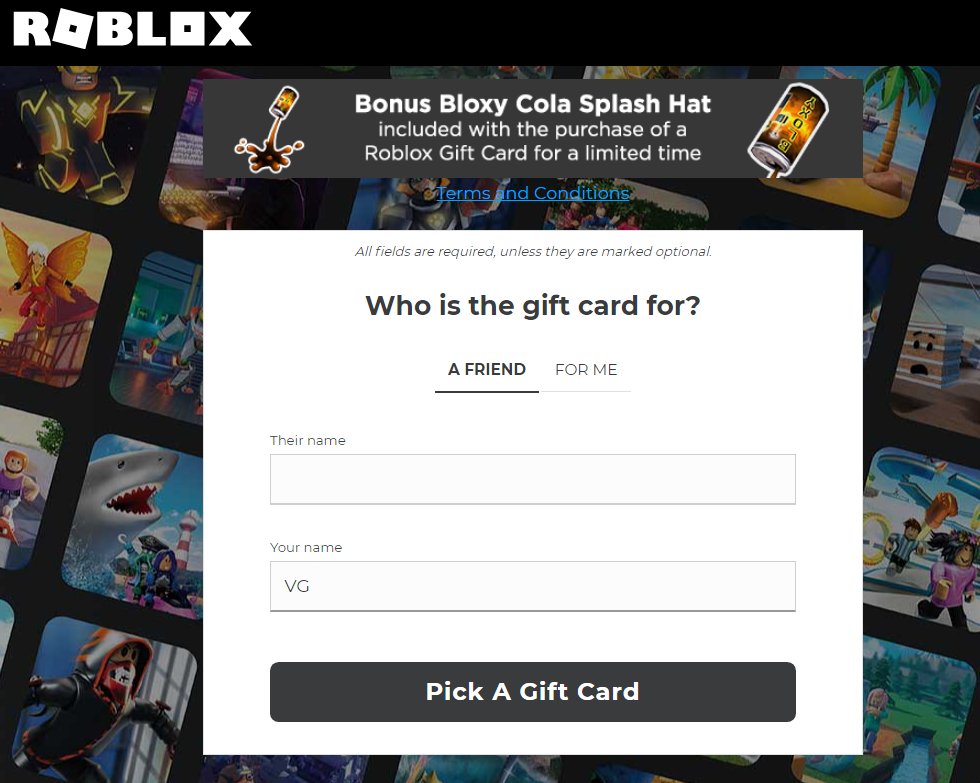 Use Code Vg On Twitter I Want To Try The Gift System For The Gift Card On Roblox Who Wants To Get A Free Gift Card Today Like This I Will - where to get roblox gift card near me