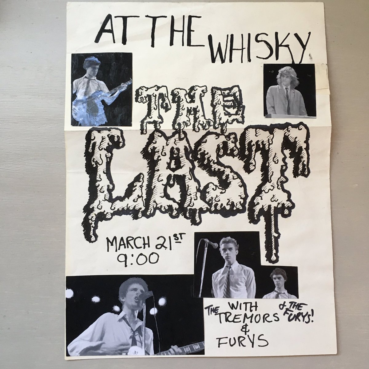 ___TheLast's tweet image. Original flyer artwork. 1978. #TheLast #TheLastLA #TheWhiskyAGoGo #thetremors #thefury