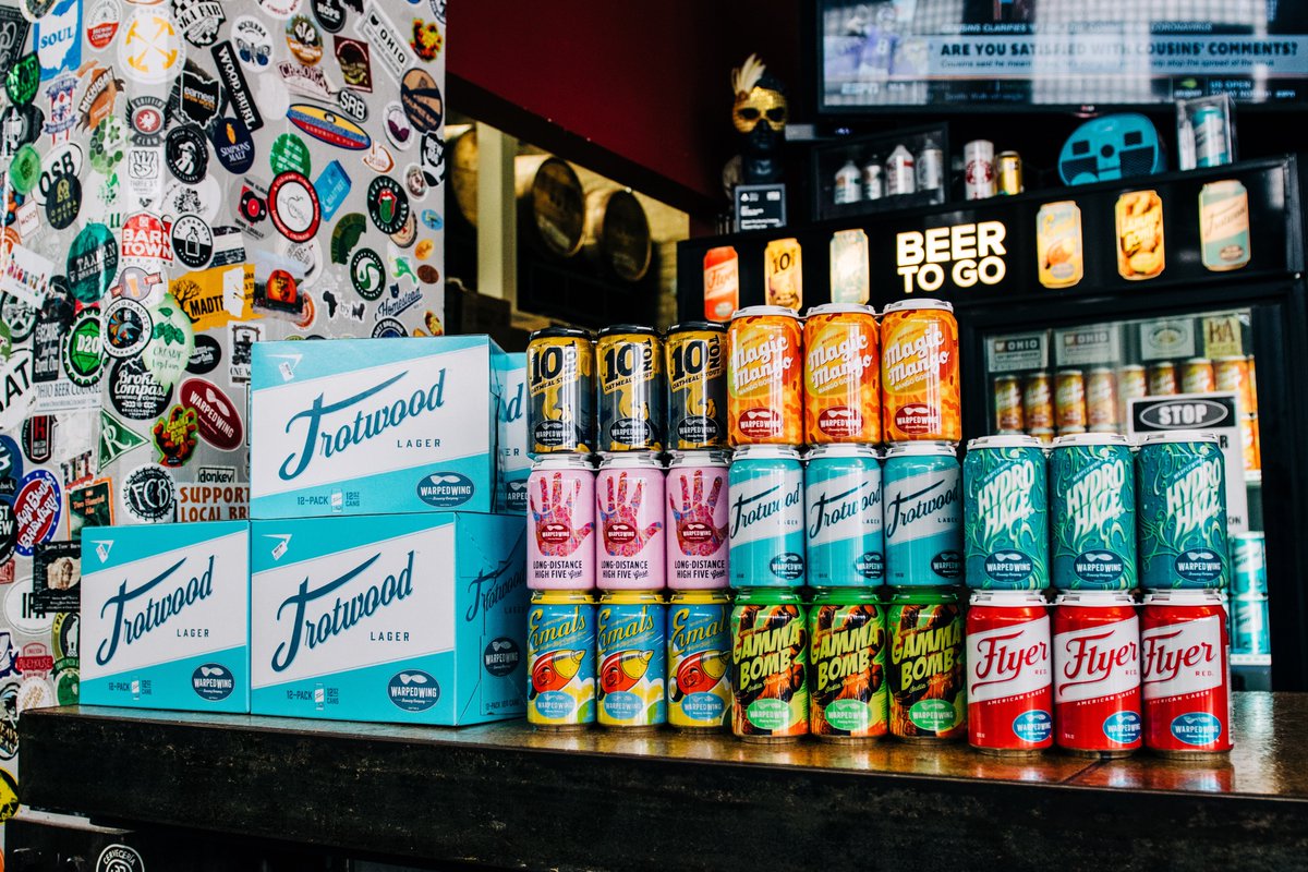 WarpedWing's tweet photo. Ok #LaborDayWeekend - let's go!
Time to stock up on your faves for the long holiday #weekend. You know where to find us. ๐บ๐บ๐บ
#warpedwing #dayton #downtowndayton #daytonohio #ohiobeer #ohiocraftbeer #drinkbeermadehere #craftbeer #trotwood #gammabomb #hydrohaze #magicmango https://t.co/JMHNjhScyX