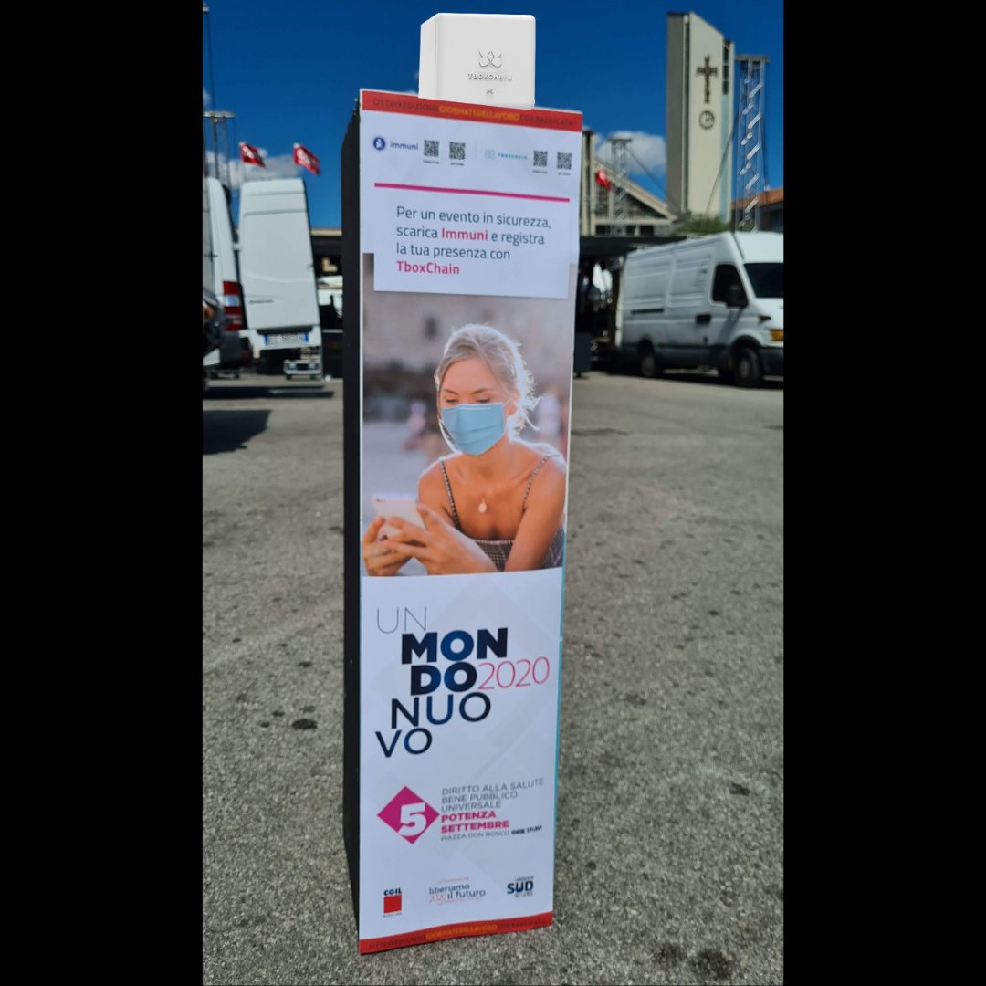 tboxchain's tweet photo. ⚠️ "Lavori in corso" per un mondo nuovo in completa sicurezza! 🌍

Domani all'evento della CGIL a #Potenza non farti trovare sprovvisto, scarica @immuni_app e registra la tua presenza con l'app della nostra #TBoxChain! 🔹

La nostra tutela e nelle nostre mani! 🤲🏼

#Responsabilità https://t.co/u41jOcStOb