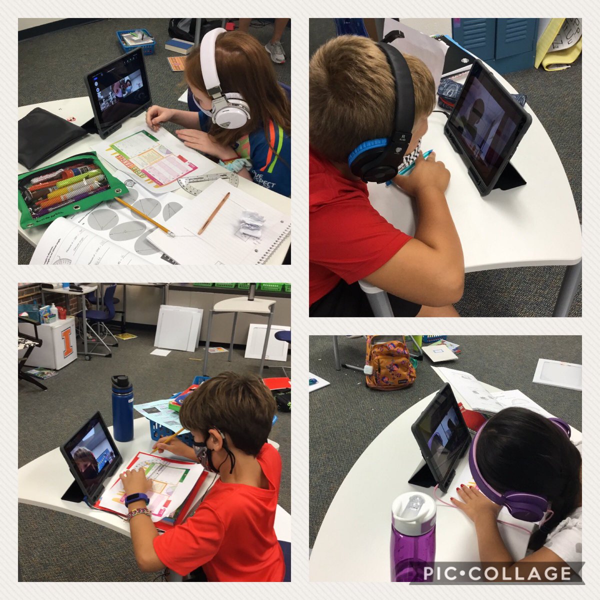 5NWillowbrook's tweet photo. So thankful we can use Zoom breakout rooms to interact with each other. The in-person and remote groups loved playing Angle Tangle together! #d30learns #wbstrong https://t.co/bVQEOfrOHC