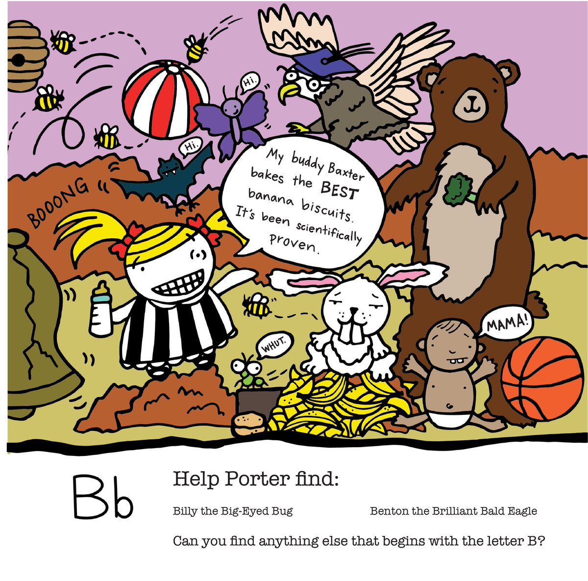 HoarderPorter's tweet photo. You know what's more fun than finding the open road?  Finding all the stuff in Porter the Hoarder and the Alphabet Adventure!  Manic Monkeys, Brilliant Bald Eagles, Groovy Geckos, and HUNDREDS of crazy things are there for the finding!

Order now https://t.co/VSXdgSpPT7 https://t.co/Ufk1T1Nkxa