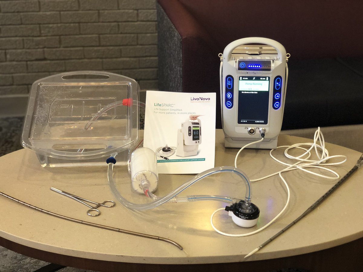 ECMOprincess's tweet photo. Had a fantastic day getting to learn about LivaNova’s new #ECMO console the #LifeSparc.  As someone that has done a lot of ECMO #transport, I can’t get over how compact it is!  6lbs out of the docking station. https://t.co/ikDkVMMcBI