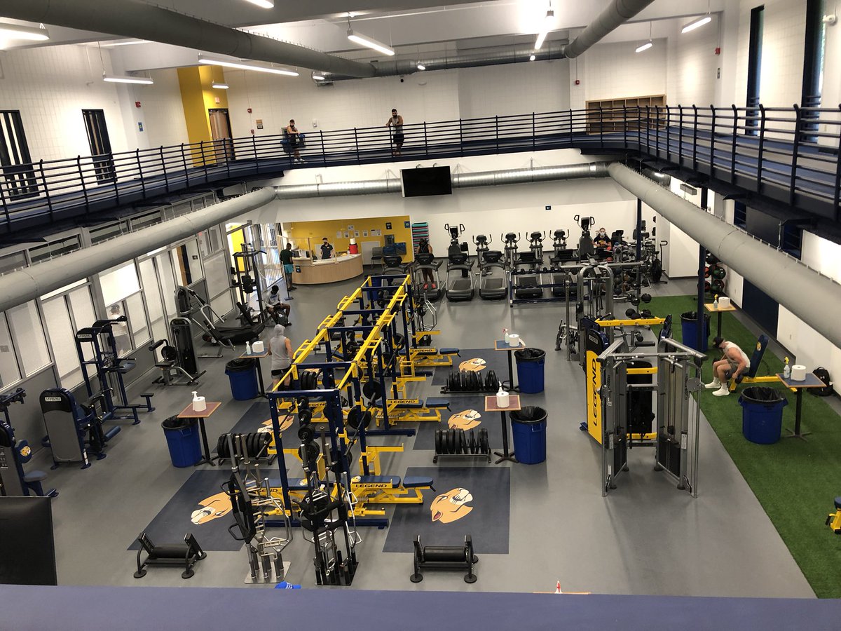 MCLA_AD's tweet photo. It’s finally here! The @MCLA_EDU Trailblazer Fitness Center is finally open! What an amazing transformation and space for our students! #trailblazerpride https://t.co/0PNkl0xR27