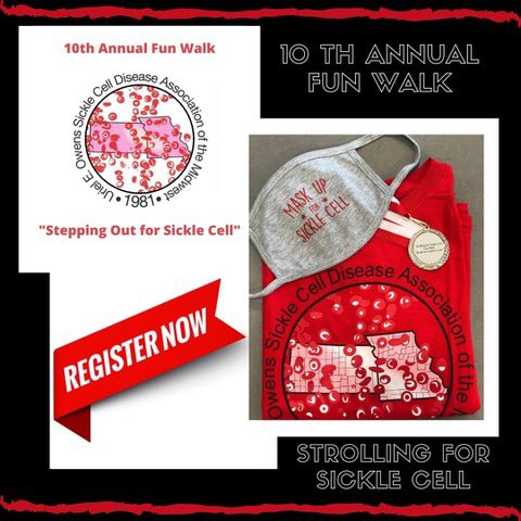 sicklecellmw's tweet image. Register today at sicklecellmidwest.org/copy-of-events for our Annual Fun Walk (virtual) and show your support for sickle cell disease!  Zoom celebration 9/12/20 for registrants. #FunWalk2020 #SickleCellAwarenessMonth #SickleCellMidwest