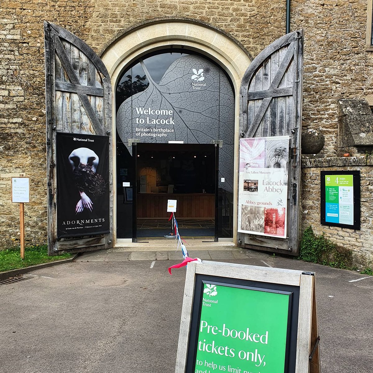 LacockNT's tweet photo. We're delighted to announce that the #FoxTalbotMuseum at #Lacock is now open 🥳🎉  including the beautiful #exhibition, 'Adornments' by @CvandePuttelaar

We can't wait to welcome you back!

#NationalTrust #BirthplaceOfPhotography @VisitWiltshire @theGreatWestWay @NTSouthWest https://t.co/a2CzIs9ZYy