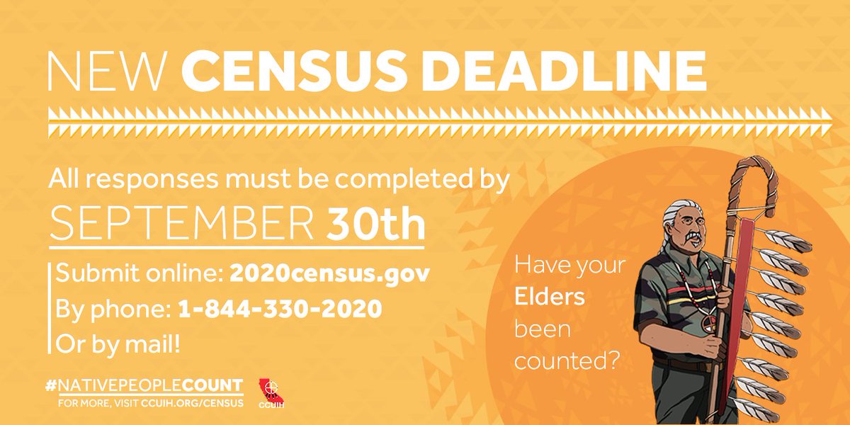 CCUIH_CA's tweet photo. Every uncounted Native person means losing over $30,000 per person over 10 years and fewer services for our communities. Do it for your family. Do it for your future. For more on why the Census is so important for Indian Country visit https://t.co/8SyC8Za6pw. #NativePeopleCount https://t.co/W4gonnwWqs
