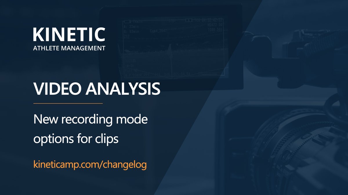 KineticAMP's tweet photo. Our new and improved recording modes allow you to achieve greater control over how you record clips. #videoanalysis #sportinganalytics #athletemanagement https://t.co/586tLw1m0c