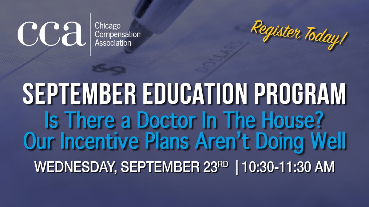 Explore what's next for your total reward strategy! Incentive plans designed pre-COVID require some "doctoring" &amp; rehabilitation. Join <a href="/ChiCompAssoc/">Chicago Comp Assoc</a> virtually on September 23—you'll leave with new ideas &amp; tools to infuse your own organization's strategies: ow.ly/aqZi50B6221