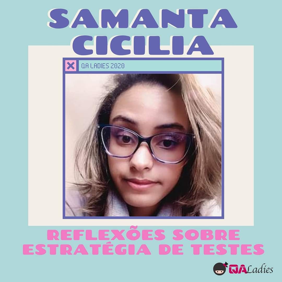 QALadies's tweet photo. SEXTOOOOOOOOOU por aqui! \o/

E em ritmo de fim de semana prolongado, vamos pra próxima palestrante do nosso evento?? 

A Samanta Cicilia vem com um tema bem pertinente: Reflexões sobre Estratégia de Testes.
Se inscreve: https://t.co/1U0PWzyika

Nos vemos em breve,

QA Ladies <3 https://t.co/6WgHwpasVw