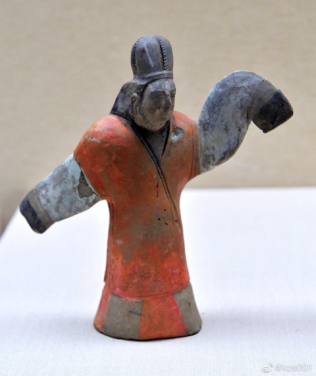 Worth remembering,  #Mulan   is based on a Xianbei (proto-Mongol/proto-Turkic) heroine, who lived in North China when it was ruled by a dynasty of nomadic origin around the 5th c AD. Here's a 5th-c figurine of a Xianbei woman, known in history for their bravery and love of freedom.